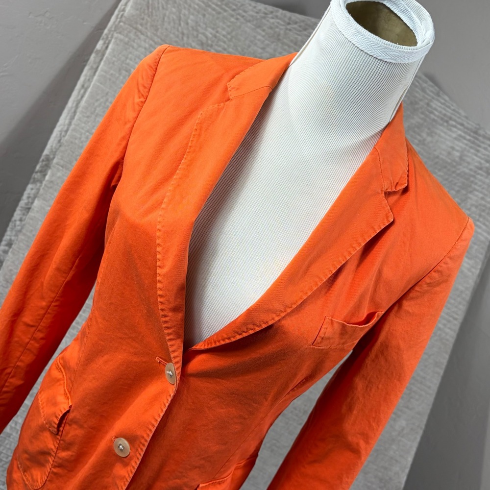 Boglioli Orange Cotton Two Button Blazer Jacket Italian Tailored Sz 40